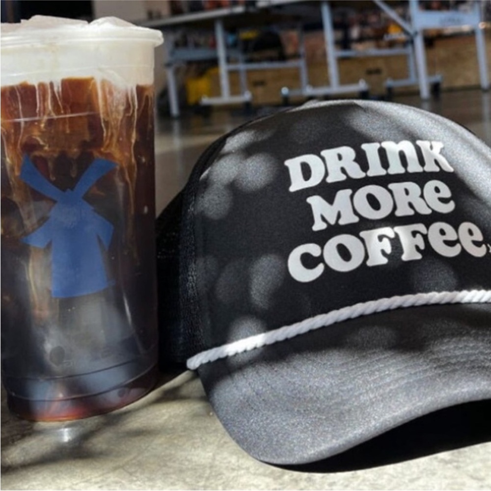 NWT Dutch Bros Drink More Coffee Trucker Hat